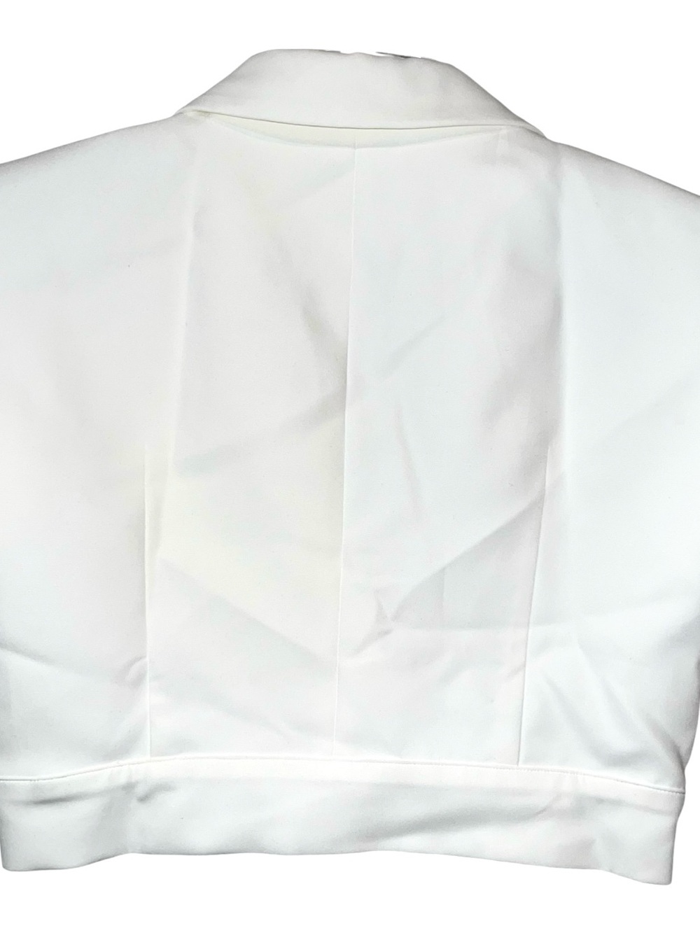 COMMENSE Cropped Wide-Shoulder Waist-Cinching Blazer Vest NWT White XL - Picture 6 of 12